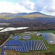 Aerial photo of the Chatsworth Water Works Commission solar project